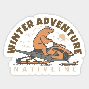 Winter adventure Sticker